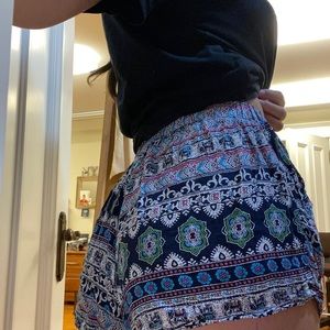 Elephant print shorts